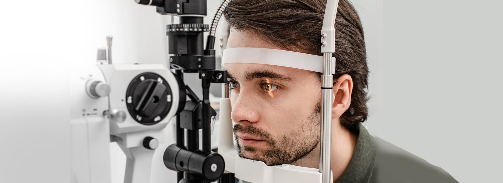young man during eye exam in Cleburne
